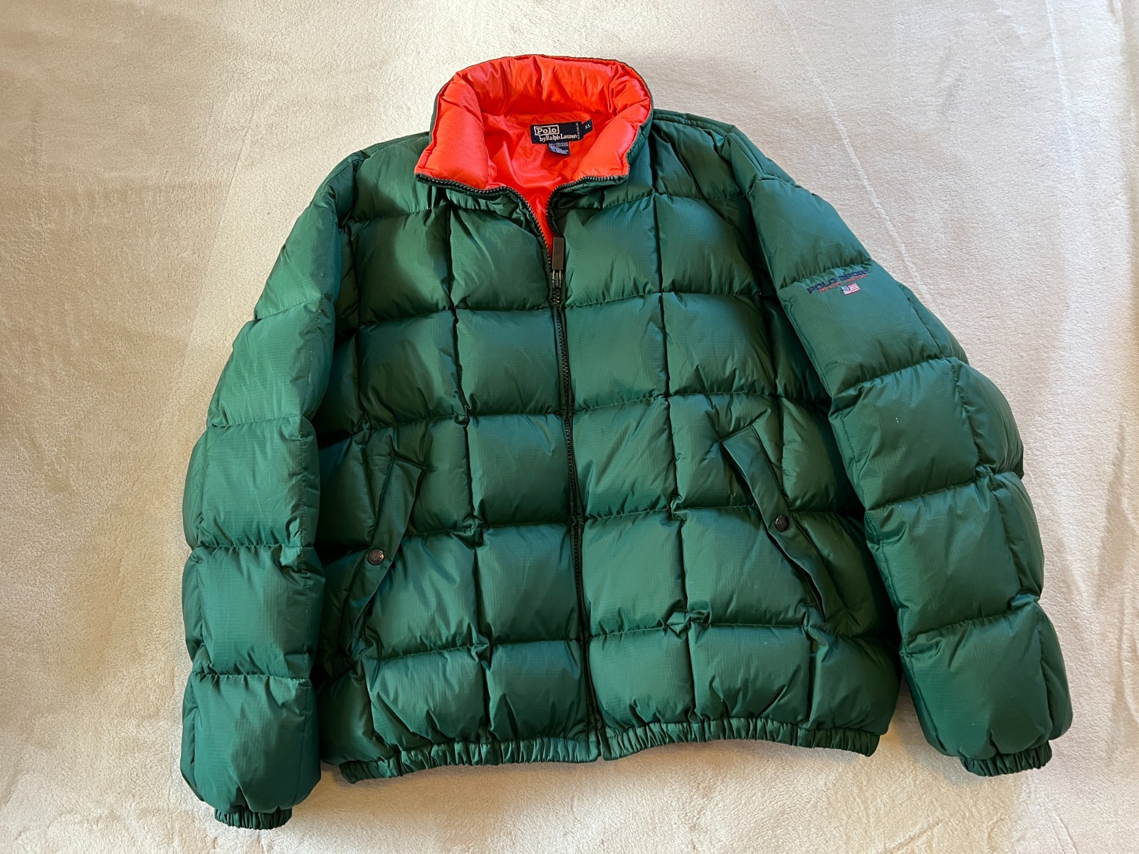 Mens Xl  Green Us Flag Excellent