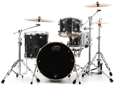 DW Performance Series 3-piece Shell Pack with 22'' Bass Drum - Black Diamond