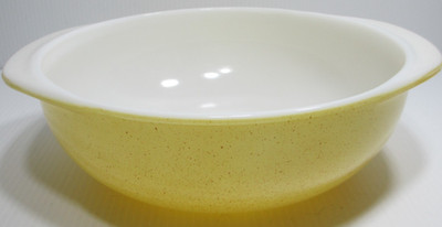 Vintage Pyrex Glass Casserole Dish #024 Desert Dawn Yellow 2 Quart NO LID 2