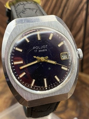 POLJOT 23JEWELS AUTOMATIC VINTAGE SOVIET RUSSIAN MECHANICAL WHATCH #9524