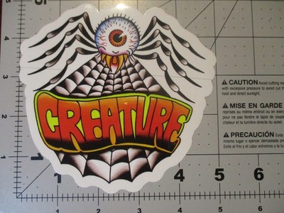 CREATURE Speyederz 5X4.75'' Skate STICKER skateboards helmets decal E