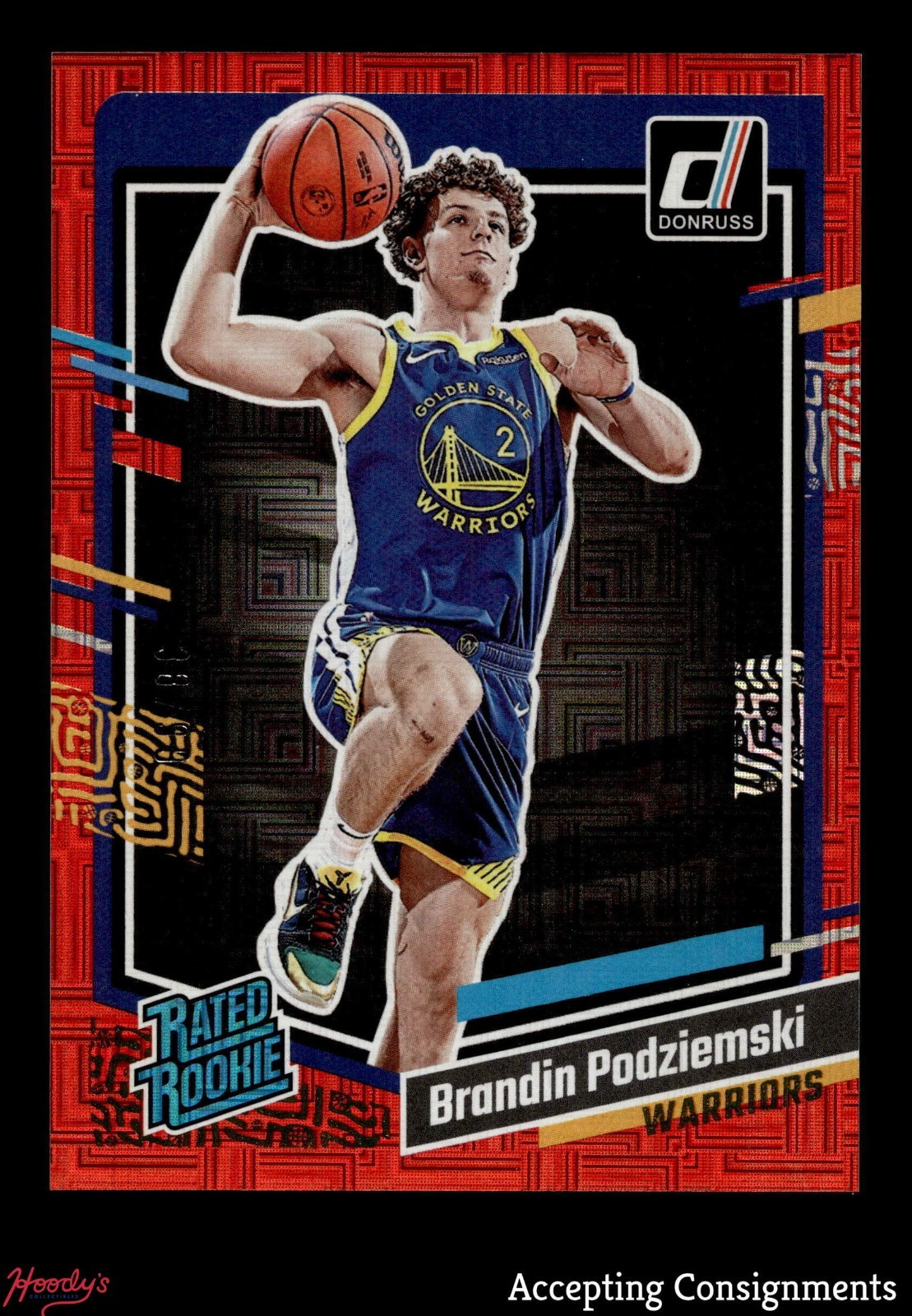 2023-24 Donruss Choice Red #249 Brandin Podziemski 38/99 RATED ROOKIE RC