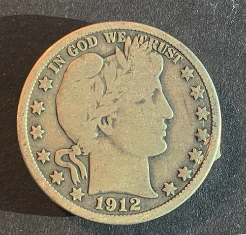 1912 Barber Silver Half Dollar