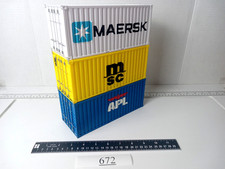 G scale (1:29) 20 foot sea shipping containers ABS plastic MADE IN USA