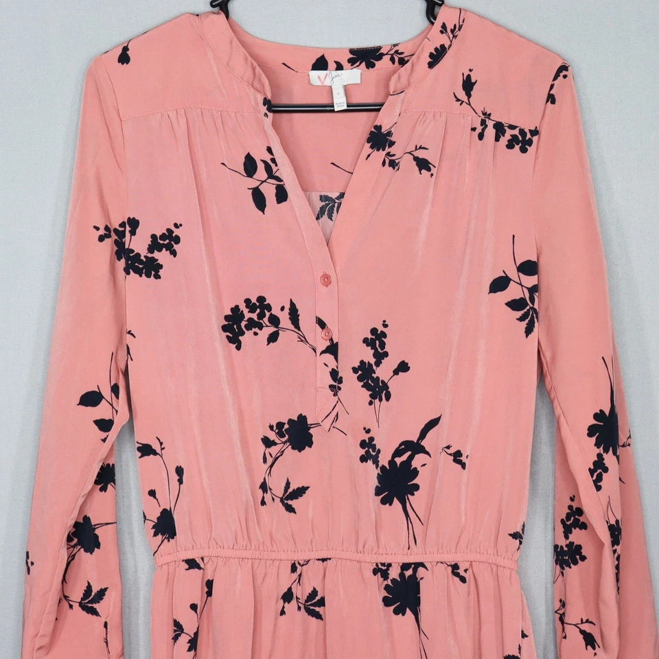 Mini Vestido Joie Para Mujer Acey Estampado Floral Manga Larga Línea A Rosa Polvo Talla S Foto 2 de 4