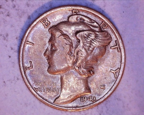 1943-S Mercury Head Silver Dime   XF **214-6