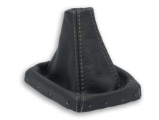 FÜR OPEL ANTARA 2006-2010 SCHALTMANSCHETTE SCHALTSACK NATURLEDER NAHT GRAU