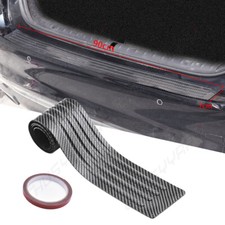 Protector de parachoques trasero de fibra de carbono 4D accesorios calcomanía pegatina moldura moldura