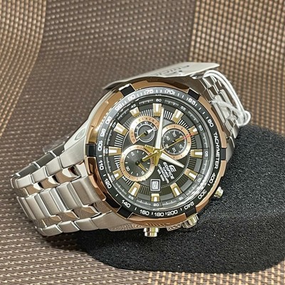 Casio Edifice Ef539d-1a5 Chronograph Tachymeter Stainless Steel  