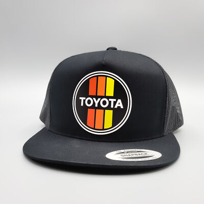 Toyota Hat, Toyota Vintage Trucker Hat, Retro 3 Stripe Toyota Logo