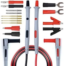 21Pcs Electrical Multimeter Test Leads Kit Voltmeter Tester Leads Set For Fluke