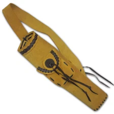 RECURVE/HORSE/COMPOUND/LONGBOW FINISHED LEATHER SHOULDER BACK ARROW QUIVER BAG