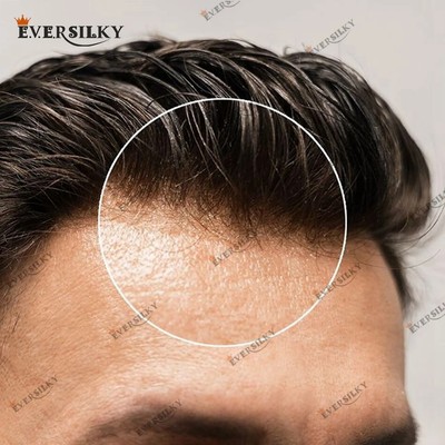 Men's  V-loop PU Base Hair Replacement System Straight/Wavy Hair Options Blonde