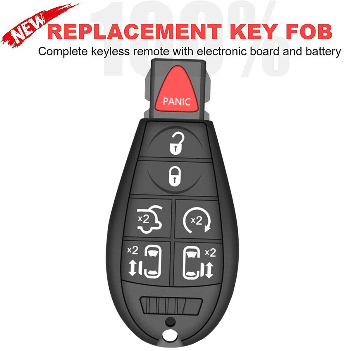 2 Replacement For 2009-2018 2019 Dodge Grand Caravan Remote Key - Foto 2