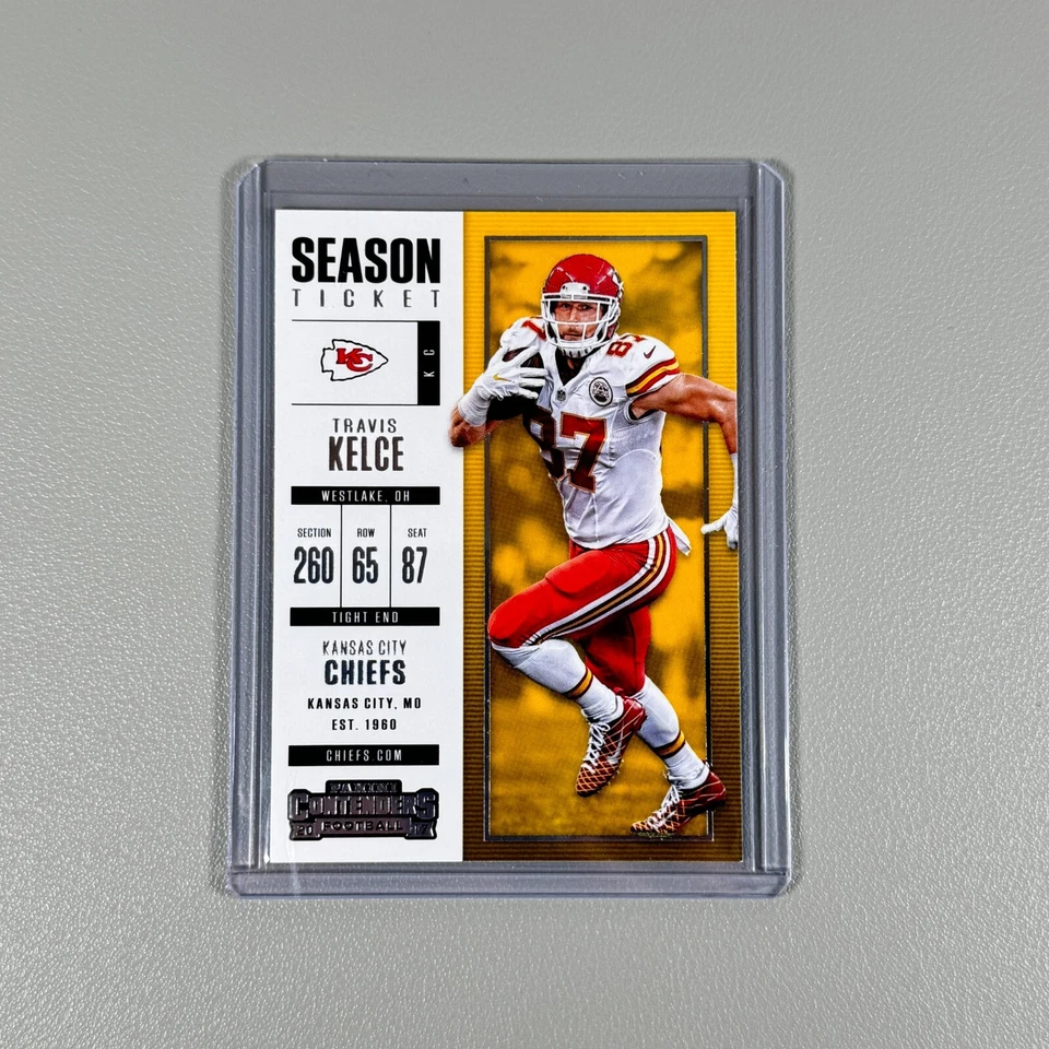 2017 Panini Contenders Season Ticket NLF Card: TRAVIS KELCE #68 Red Zone | Chief - Image 2 of 3