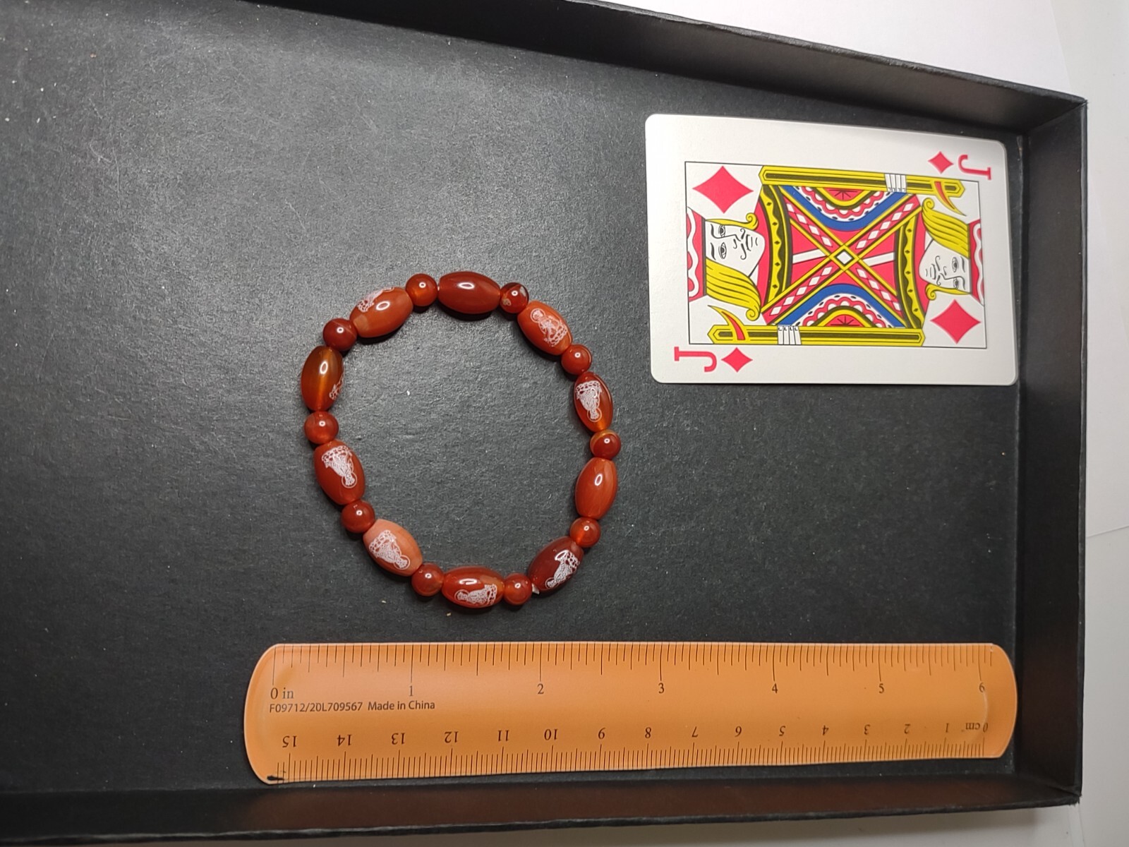 Reddish Buddha Bead Bracelet - image 2