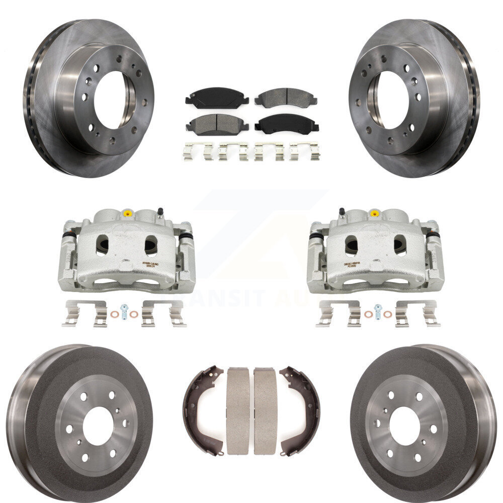 High-Performance Front & Rear Disc Brake Calipers Rotors Drums Pads Kit