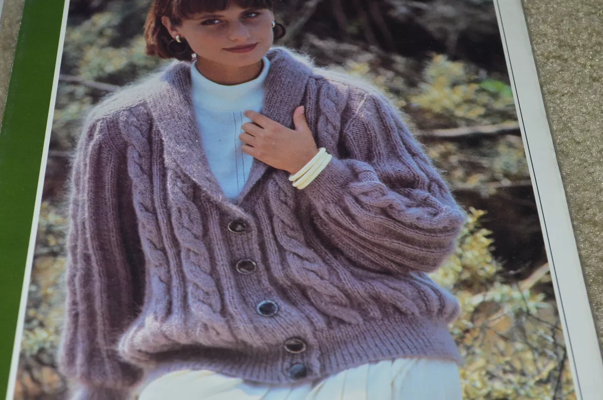 Phildar Knitting Pattern 8906 Kid Mohair No. 4 Ladies Jacket 32