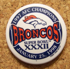 Denver Broncos 1997 AFC Champions white magnet NFL SB Super Bowl XXXII 32