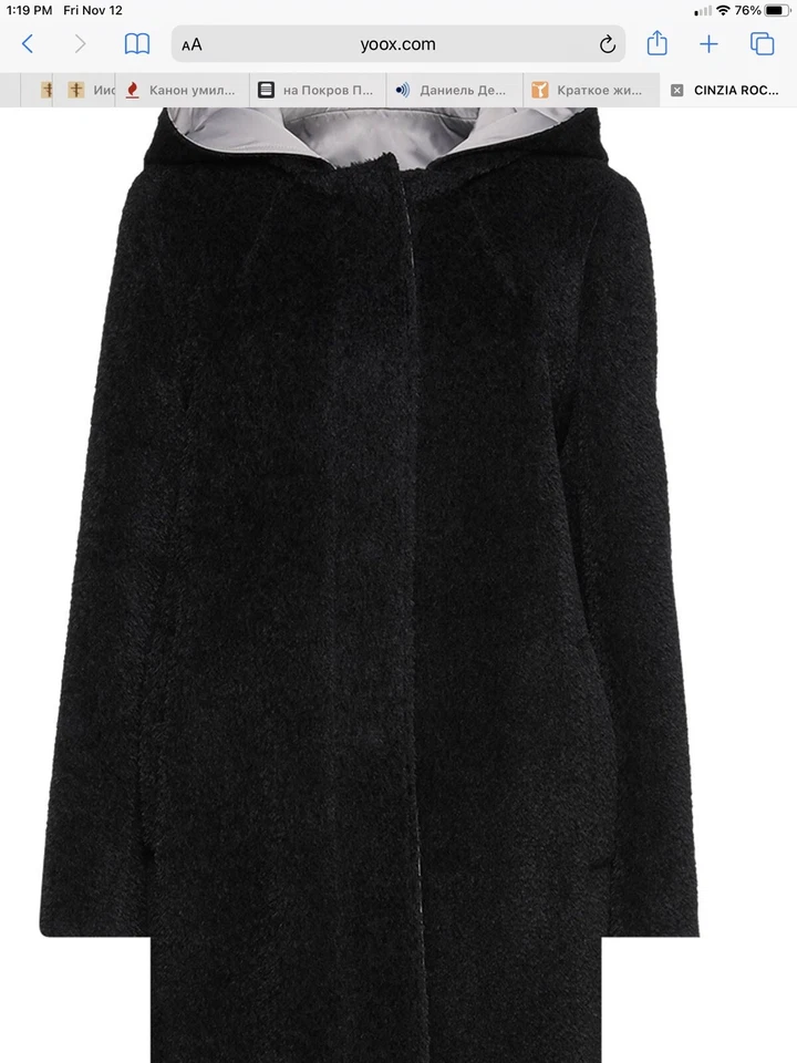 Двустороннее шерстяное пальто альпака Cinzia Rocca - Изображение 2 из 4