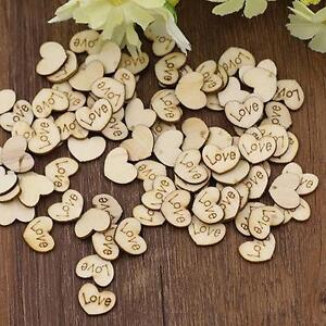 Holz Herz Love Tischdeko Streudeko Scrapbooking Basteln Hochzeit Dekoration Ebay