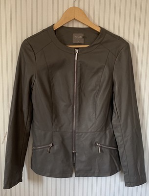 oasis grey leather jacket