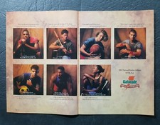 A.J. Hinch Marion Jones Gatorade Circle of Champions Promo 2 Page Print Ad  1992