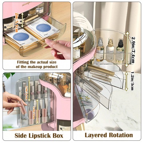 Countertop Makeup Organizer, Lid & Drawers, Waterproof, Bday Gift for Women - Picture 28 of 37