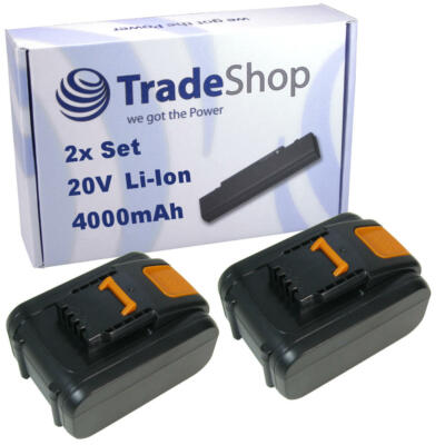 2x Premium AKKU 20V 4000mAh Li-Ion für Worx WX693.9 WX800 WX800.9 WX800.9 MAX