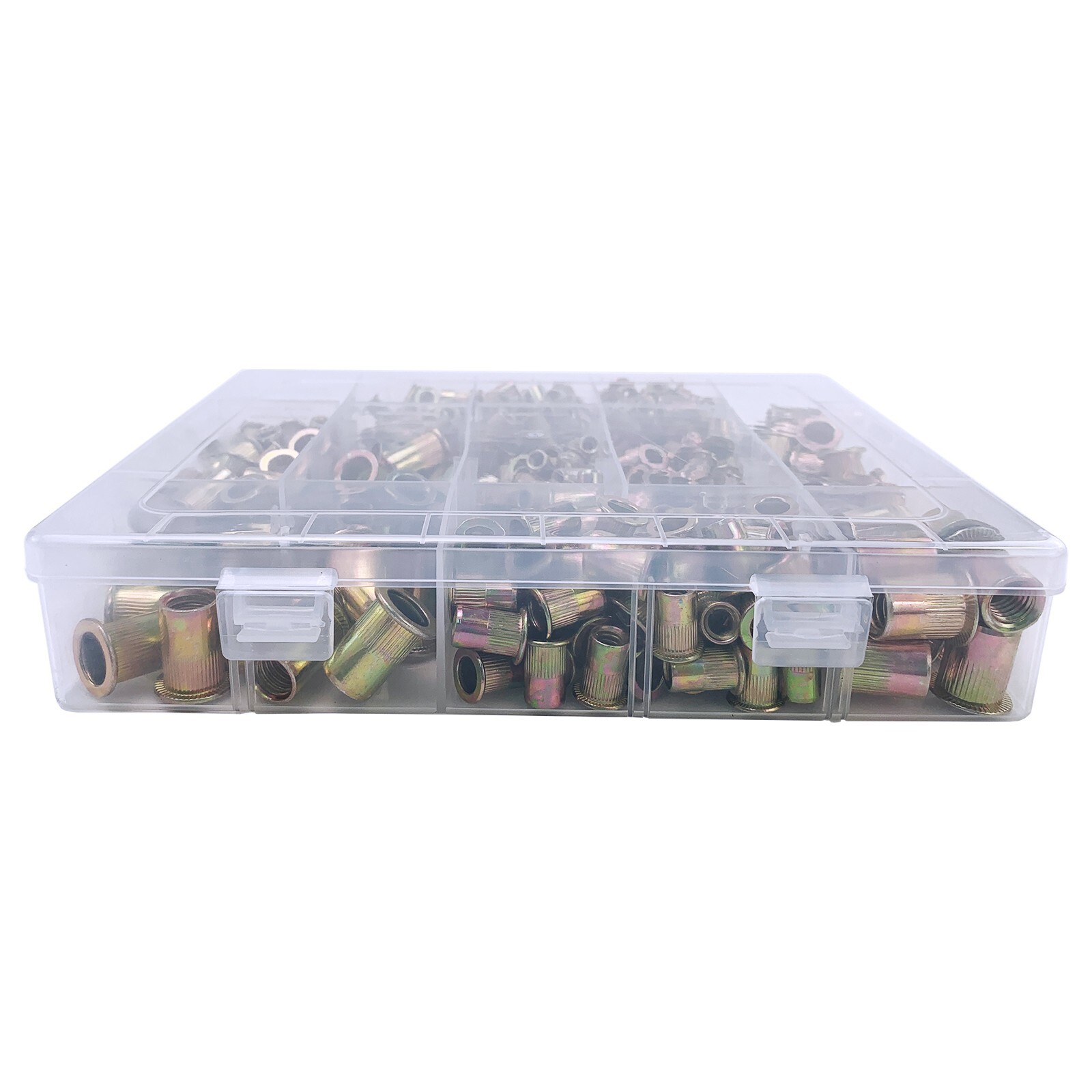 520PCS Zinc Steel Rivet Nut Rivnut Insert Nutsert Kit SAE&Metric Threaded Rivets