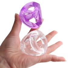 Reusable Ring Glans Penis Enlarger Delayed Ejaculation Sleeve Extender for Male