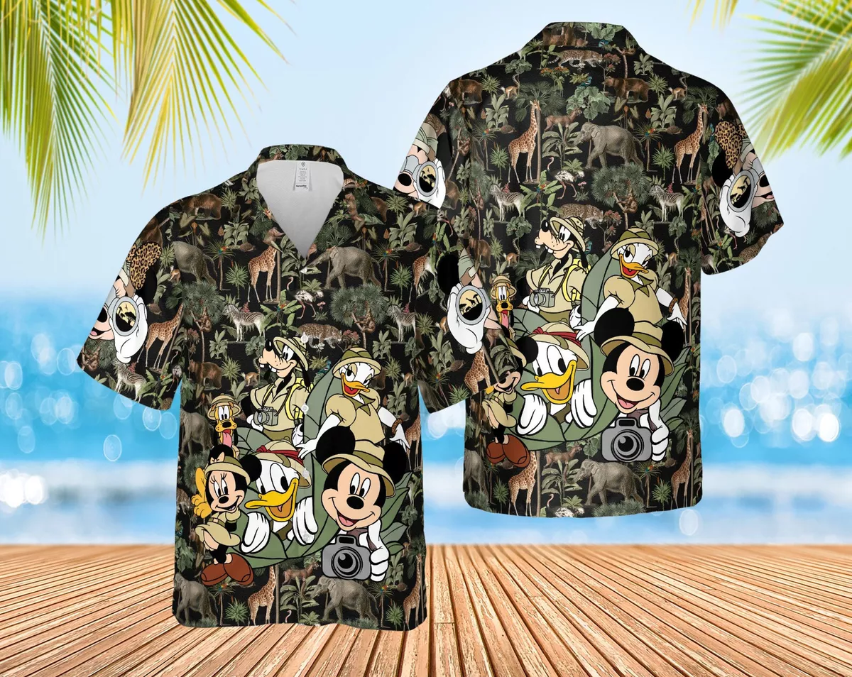 Mickey Safari Shirt Disney Animal Kingdom Hawaiian Shirt Disney Safari Trip  Tee