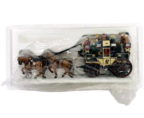 Estatuilla de Navidad Dept 56 Holiday Coach 5561-1 Heritage Village retirada con caja - Imagen 13 de 19