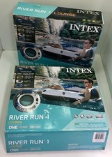 Lot Of 2 Intex River Run I Lounge Inflatable Floating Water Tubes; Both New