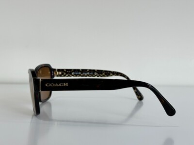 Coach HC 8232 L1010 550713 Square Dark Tortoise Sunglasses 