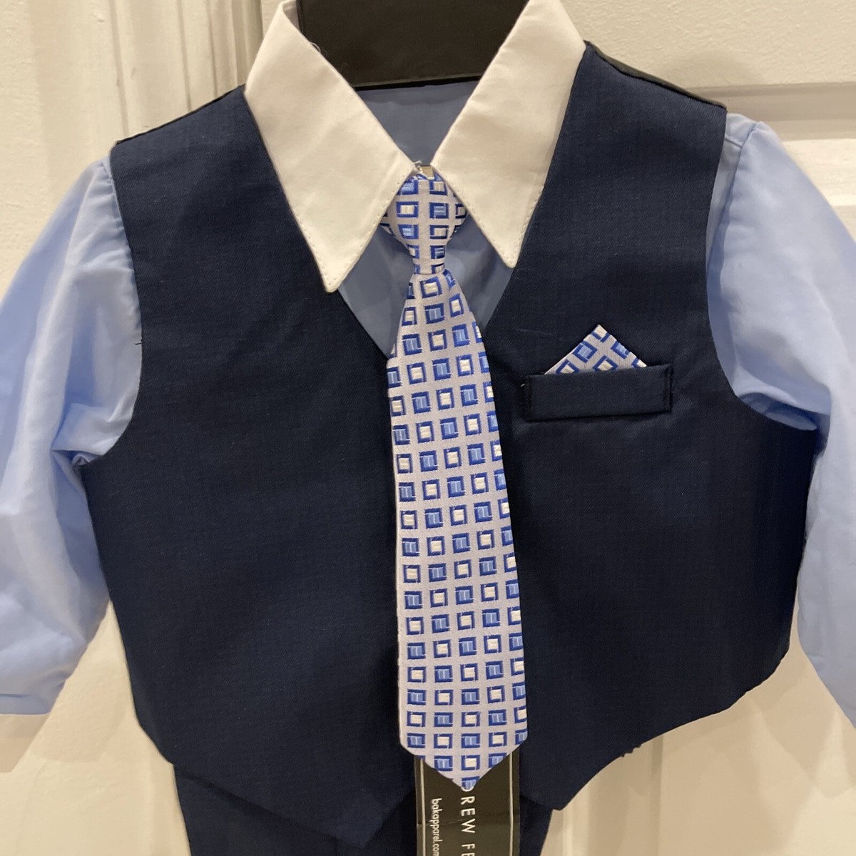 Andrew Fezza Toddler Kids Baby Boys Clothes 12M Suit Vest Tie