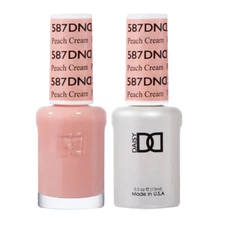 DND - Gel Polish & Matching Nail Lacquer - 587 Peach Cream