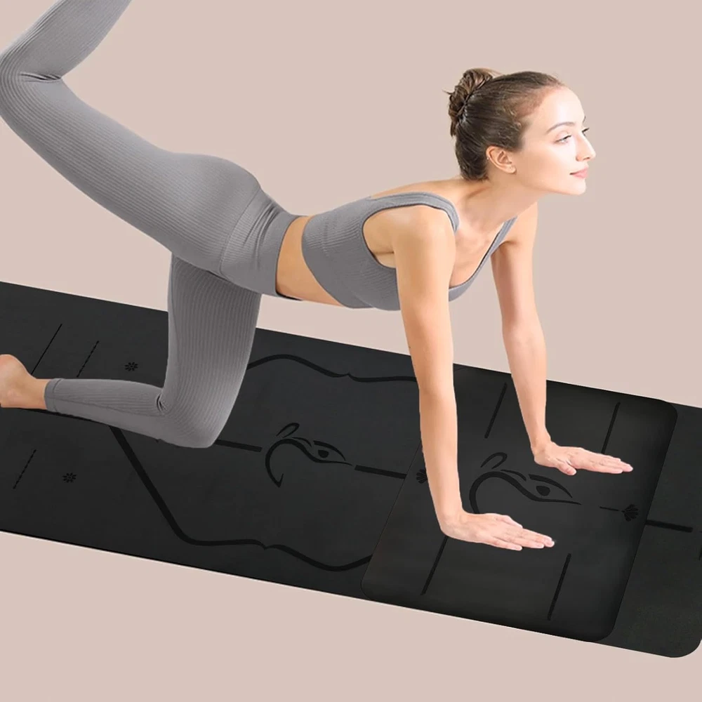 Premium PU Yoga Mat with Knee Pad Cushion for Fitness, Exercise, and Kneeling Support Premium PU Yoga Mat with Knee Pad Cushion for Fitness, Exercise, and Kneeling Support