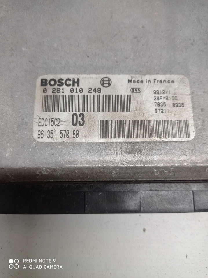 CALCULATEUR MOTEUR ECU PEUGEOT 406 2.0 HDI 0281010248 / 9635157080 (93ML) - Immagine 2 di 4