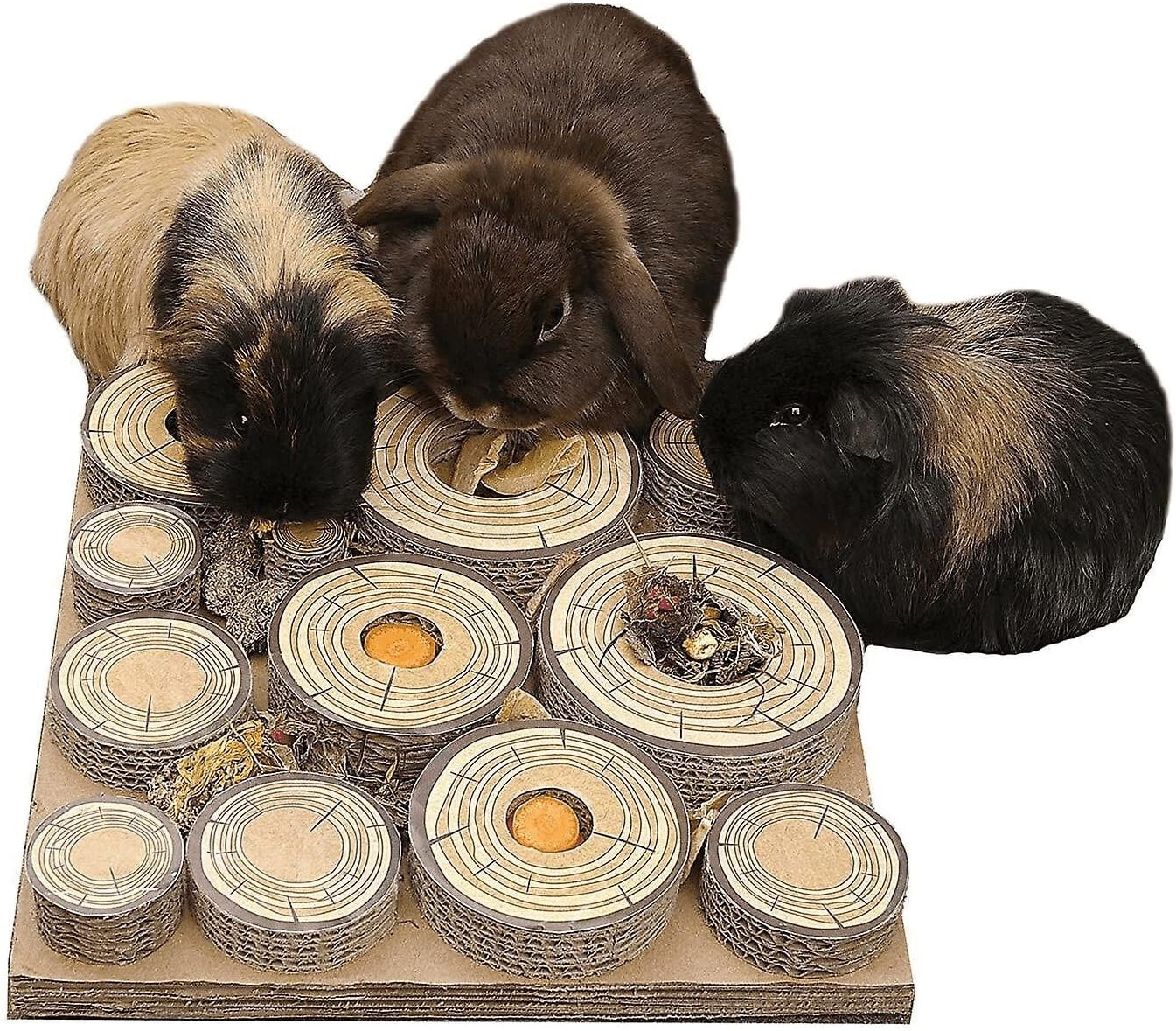 ROSEWOOD BOREDOM BREAKER MAZE A LOG TREAT CHALLENGE RABBIT GUINEA PIG GNAW TOY