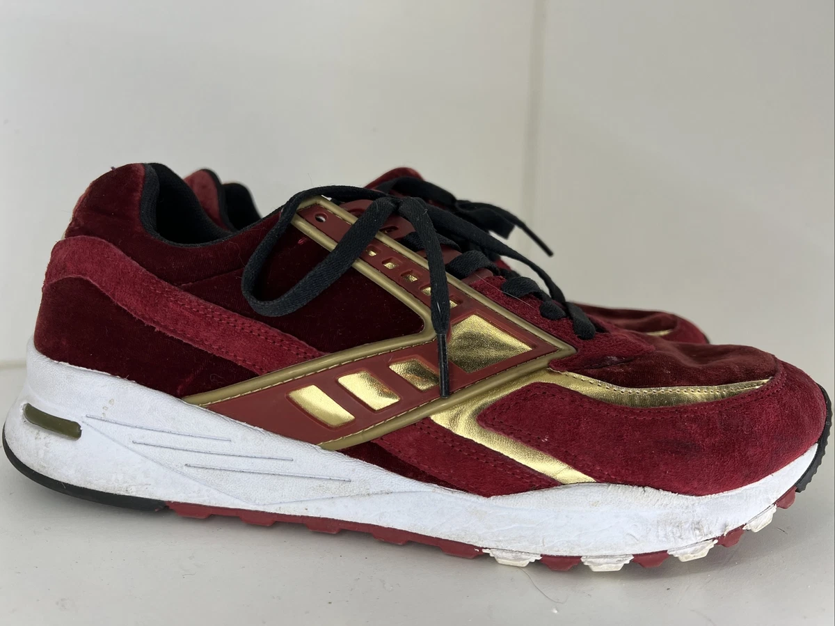 Brooks Maroon Velvet Black Gold Running Shoe Sneaker 1102051D662