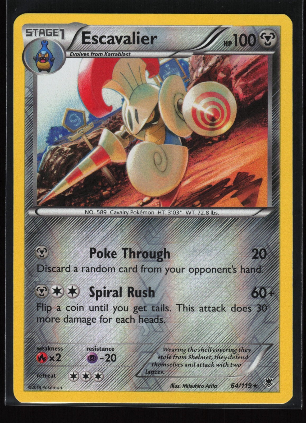 ESCAVALIER Phantom Forces REVERSE HOLO #64 PHF(NM)(PKM)