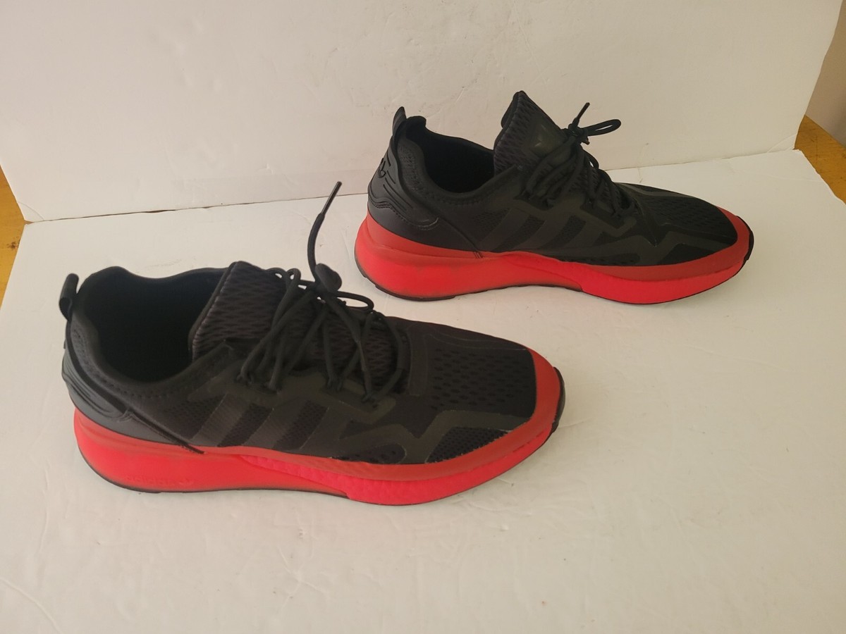 Adidas Men's ZX 2K Boost Black/Red Running Shoes Sneakers