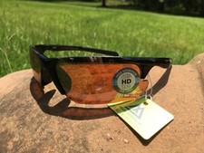 Maxx HD Sunglasses Storm gloss black frame brown lens golf 57603 Rev19