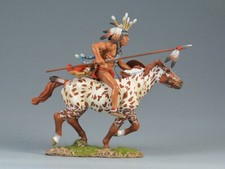 TEAM MINIATURES AMERICAN INDIANS IDA6032 SIOUX WARRIOR ON HORSE WITH SPEAR
