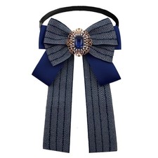 Womens Bow Tie Adjustable Rhinestone Bowtie for Women Ladies Girls Pre-tied W...