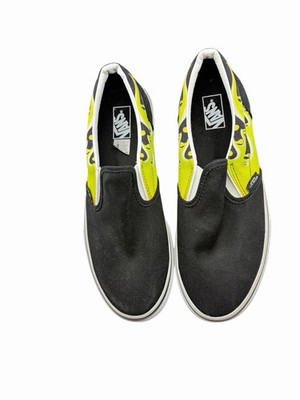 Vans classic slip-on Shoes Slime Flame Black  VN0A4UH831M Sneakers Unisex Size 7
