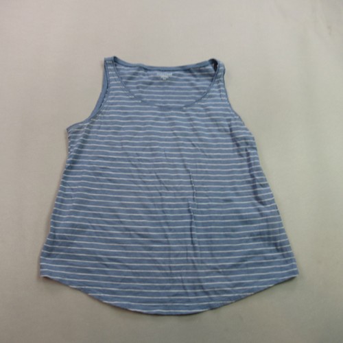 Eileen Fisher, Eileen Fisher Shirt Mens Medium Sleeveless Crew Neck Blue Lightweight Stripes