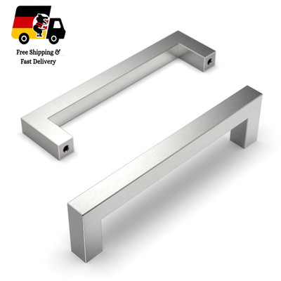 Amerdeco Schubfachgriff Stahl Satin Nickel 128 mm Lochabstand