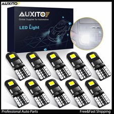 10pcs T10 Auxito 194 168 Led W5w White Smd Canbus Free Error Wedge Light Bulb X
